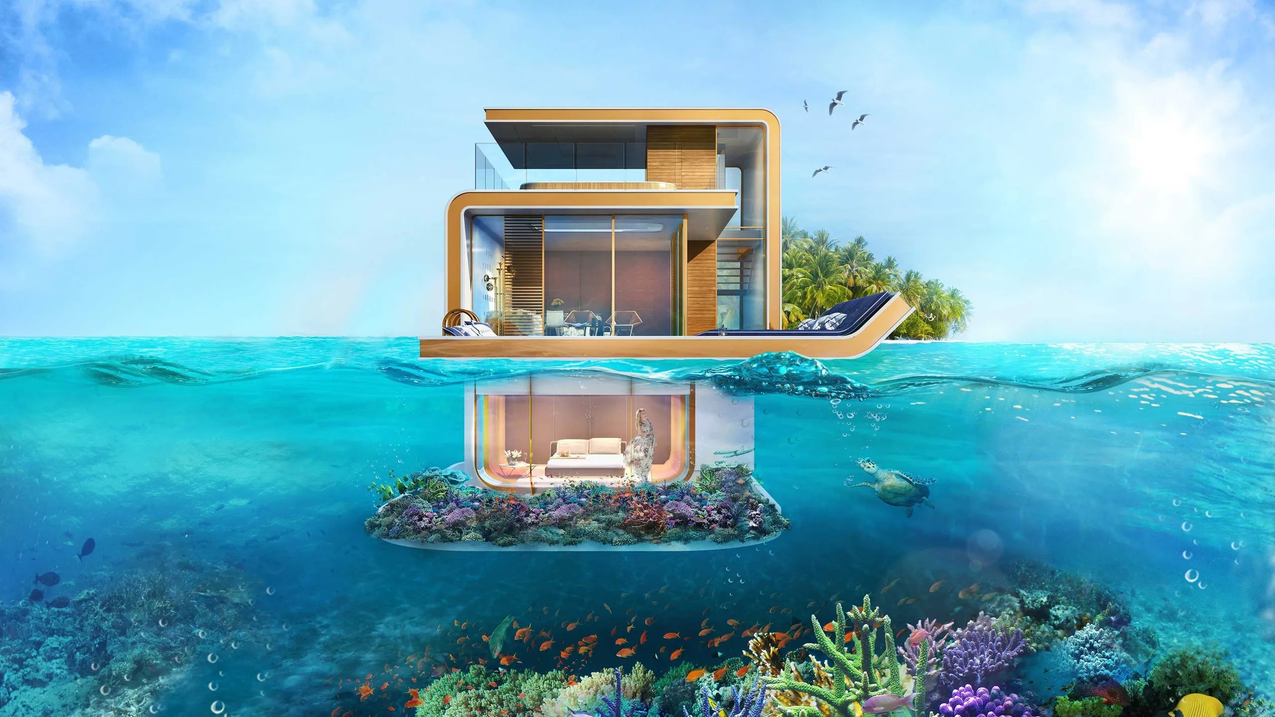 Floating Seahorse Villa view 1